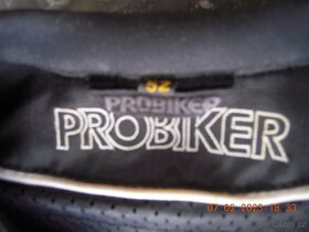 Kožená dvoudílná moto kombinéza Probiker - 3