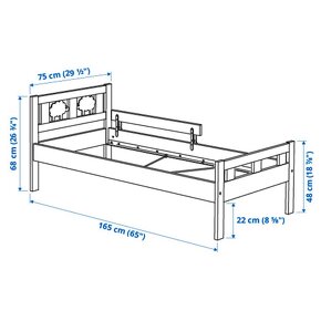 Dětská postel IKEA Kritter z masivu 160x70 cm - 3