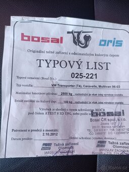 Tažné zařízení Transportér T4 Bosal - 3