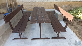 Stůl a dvě lavice, zahradní posezení - 3