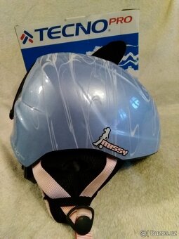 Lyžařská helma Tecno modro bílé cákance - 3