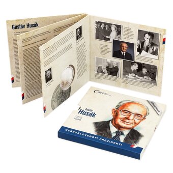 Stříbrná medaile Českoslovenští prezidenti - Gustáv Husák pr - 3