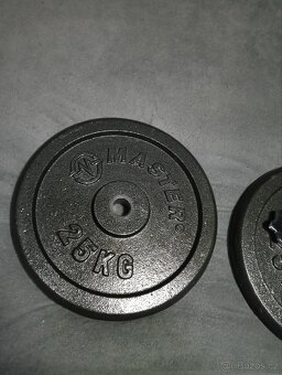 Činky stojan na činku 2x 25kg litinové - 3