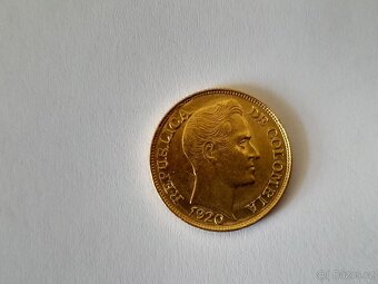 Zlatá mince Cinco pesos, República de Colombia - 3