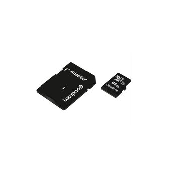 Paměťová karta Micro SD 64 GB s adaptérem - černá - 3