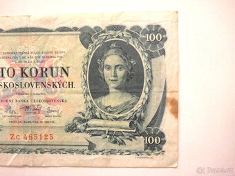 Bankovka 100 Kčs - 1931 - Vzácná poslední série ZC - 3