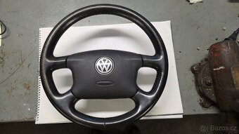 VW T4 - originální kožený volant 7D0 419 091A - 3