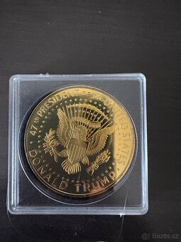 Prodám kovovou pamětní minci Donald Trump & Elon Musk - 3