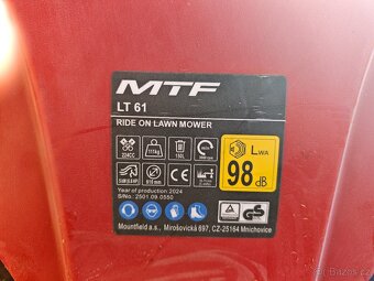 Prodám Zahradní rider MTF LT 61 - 3