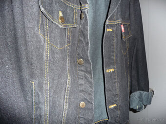 Bunda - džíska jeans riflová pánská černá -vel. XL - 3