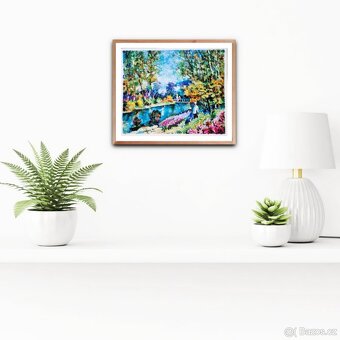 DIMITRI POLAK - sieťotlač /farebná impresionistická krajina/ - 3