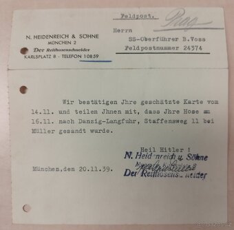 DOKUMENTY PO GENERÁL SS BERNHARD VOSS 4 - 3