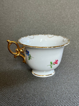 Míšeň Meissen Porcelánový moka šálek s podšálkem - 3