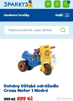 Dětské kvalitní odrážedlo Dohány, motorka - 3