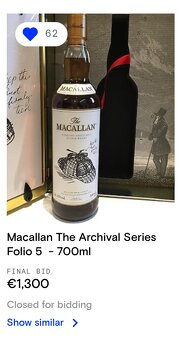 NEJLEVNĚJŠÍ MACALLAN ARCHIVAL SERIES FOLIO 5 NA TRHU - 3
