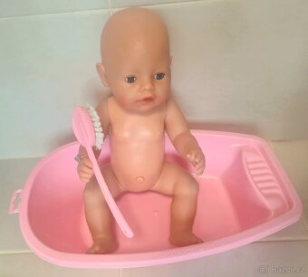 BABY Born - holčička, čůrací (Zapf Creation) -nočník,vanička - 3