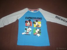 4x Trika s dlouhým rukávem s Myšákem Mickey, vel. 7 let - 3