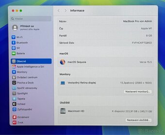 MacBook Pro M1 2020 CTO /8GB RAM/256GB SSD/Záruka - 3