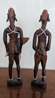 Dřevěné figury Masajů - Keňa - 3