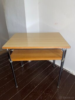 Retro trubkový chromovaný stolek 70.léta - 3