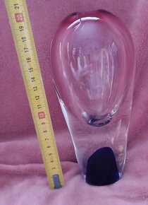 Retro váza z hutního skla - 3
