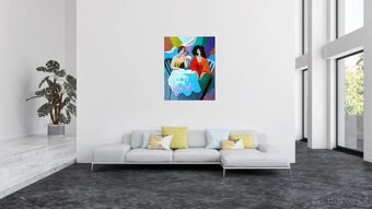 ISAAC MAIMON - Tea Time 1 (Unikat - olejomalba) figurativne - 3