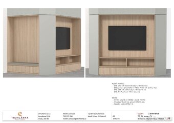 Designová vestavěná stěna s úložným prostorem - 3