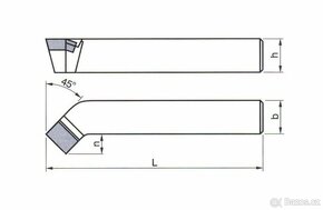 Nůž soustruž. ubírací ohnutý levý, 223713, 25x25 mm P30(S30) - 3