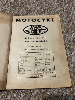 Motocykl Jawa: Technický popis, Návod k obsluze a udržování - 3