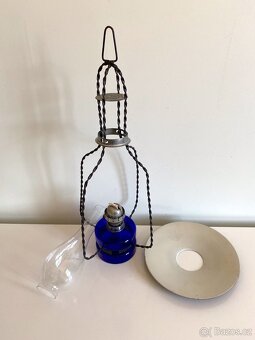 Závěsná petrolejová lampa barevná nádržka - 3