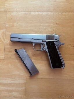 Colt 1911 Nikl - celokov, blowback - WE - 3
