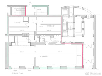Komerční prostor 195 m² v přízemí Rezidence Apollon, Praha 3 - 3
