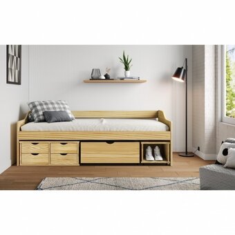 Dřevěná postel se zásuvkami MAXIMA - 3