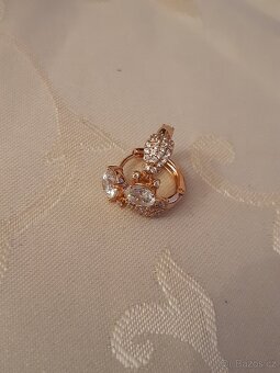 Luxusní pozlacené náušnice - 3