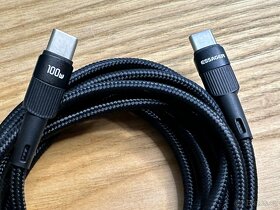 2x USB-C značkový kabel Essager 100W 3m 300cm, NOVÝ - 3