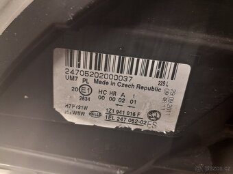 Škoda octavia 2 přední pravé světlo H7 žárovka - 3