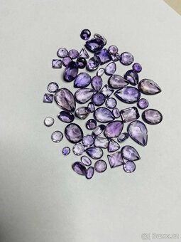 Mix broušené přírodní Amethysty - 3