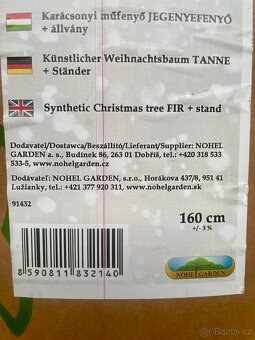 Nový nepoužitý vánoční stromek jedle + stojan - 3
