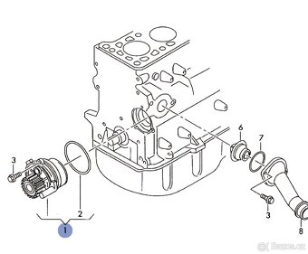 ORIGINÁL 1.2/1.4/1.9 TDI PD/SDI vodní pumpa/čerpa 045121011H - 3