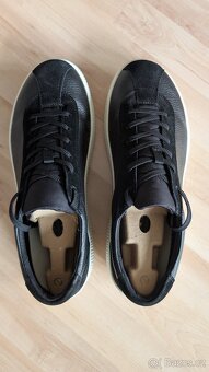 Pánské kožené tenisky ECCO soft zero, černé, velikost 46 - 3