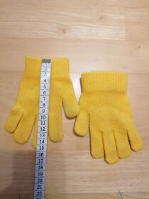 Žluté dětské rukavice 2 páry - 3