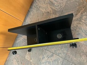 TV stolek Ikea černý na kolečkách 80x45x27 - 3
