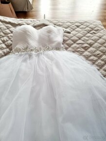 Nové bílé svatební šaty vel.xs-m a l-xl - 3