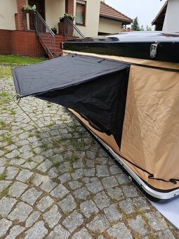 Střešní stan khaki pro auto, zvednutý, pevný ABS - 3