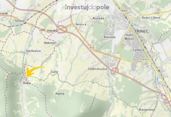 Prodej pozemku vhodného k výstavbě RD v k.ú. Guty - 3