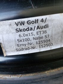 Plechové disky 15" Škoda,VW, - 3