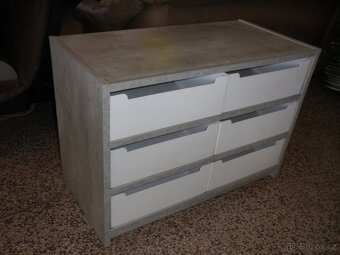 Komoda se 6ti boxy - betonový vzhled - 3