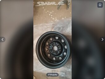 Nové černé disky 4,5 J/13 ET 38 4x100+2 Zánovní stříbrné dis - 3