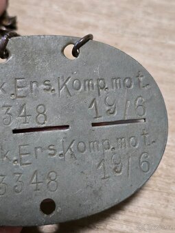 Německá ID známka - radiový operátor na řetězu - 3