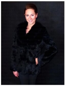 Dámské kožešinové paleto z králíka XL - 3